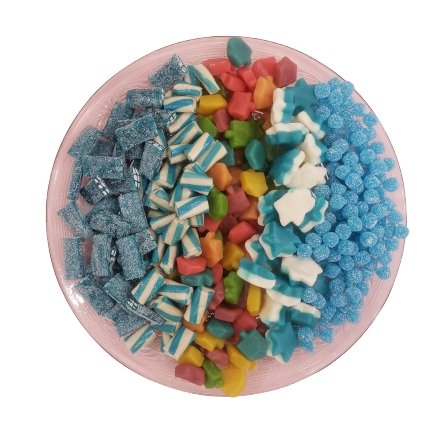 Assorted Glass Hanukkah Candy Platter