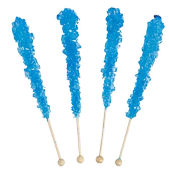 Shock Rocks Candy Blue Raspberry Blue Raspberry Rock Candy - Sucrés