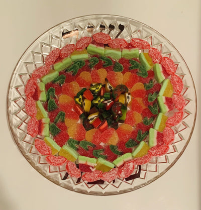 Rosh Hashana Glass Candy Platter