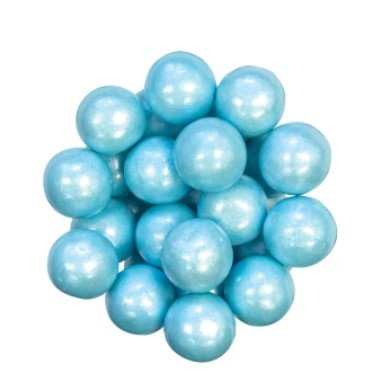 Shimmer Blue Gumballs 1"